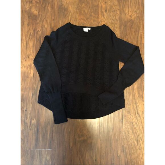 Antropología Yellow Bird Cable Knit 99%Wool Sweater SZ S - Picture 5 of 10